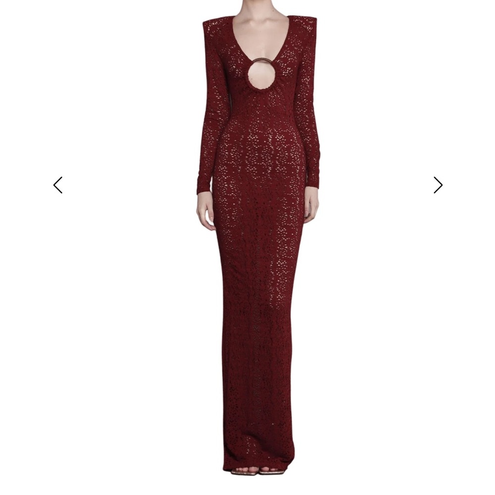 Bronx and Banco Mayan Maroon Maxi Dress